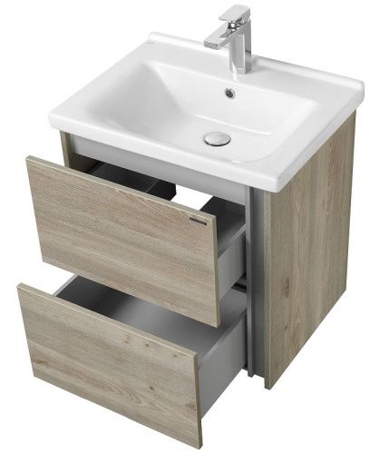 Тумба под раковину Aquaton Стоун 1A231401SX850 60х40 подвесная цвет коричневый - фото 3