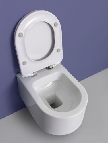 Унитаз подвесной White Ceramic Tao W1080301 белый с сиденьем микролифт безободковый - фото 4