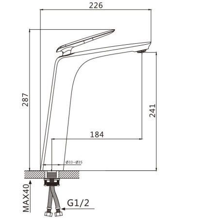 Смеситель Savol S-JD9211A на раковину хром