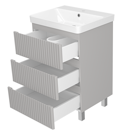 Тумба под раковину Brevita Victory VIC-07060-50-03Я 60х50 напольная цвет серый