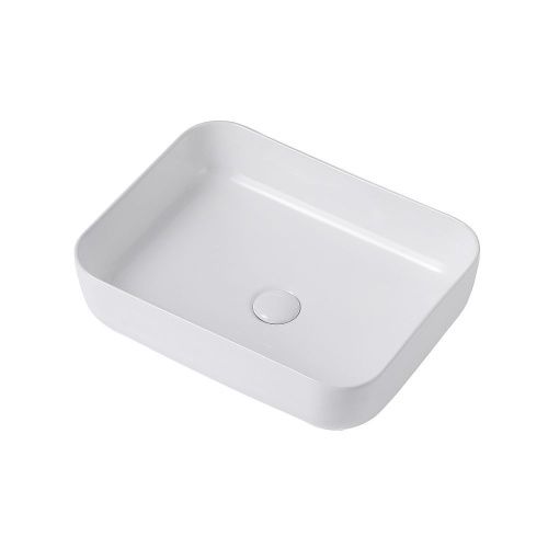 Раковина керамическая Abber RECHTECK AC2202 50х40 накладная цвет белый без отверстий под смеситель - фото 2