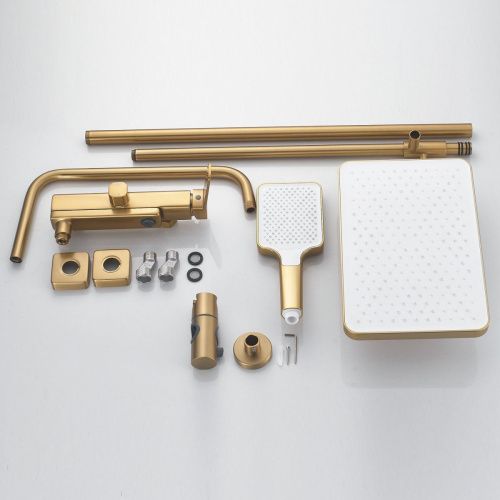 Душевая стойка Shevanik S9936G настенная цвет золото - фото 4