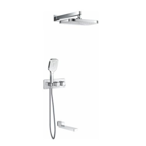 Душевая система Rose R1095 встраиваемая в стену цвет хром с термостатом - фото 2