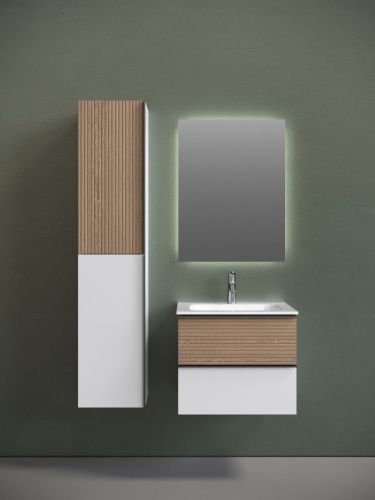 Тумба под раковину Sancos DELTA DL60W 60х40 подвесная цвет коричневый - фото 2