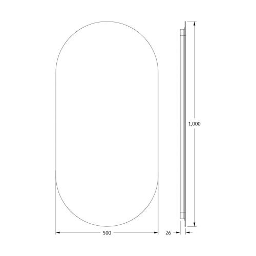Зеркало с подсветкой Defesto OPTI DF 2914 50х100 подвесное - фото 2