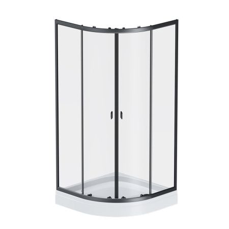 Душевой уголок Am.Pm X-Joy W88E-205-080BT64 80х80 стекло прозрачное профиль черный с поддоном