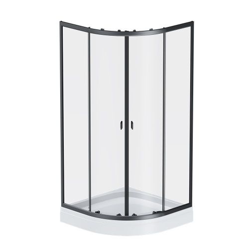 Душевой уголок Am.Pm X-Joy W88E-205-090BT64 90х90 стекло прозрачное профиль черный с поддоном - фото 2