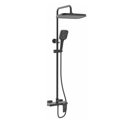 Душевая стойка Rose R1836H-6 настенная цвет черный - фото 2