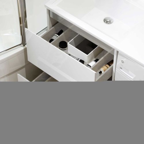 Тумба с раковиной Alavann Soft ALV0994000 120х50 напольная цвет белый - фото 3