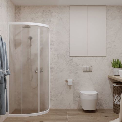 Душевой уголок Тритон Ультра Щ0000064832 100х100 стекло прозрачное профиль белый без поддона - фото 4