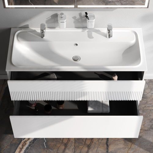 Тумба под раковину Am.Pm Func M8FFUX1202WM 120х50 подвесная цвет белый - фото 3