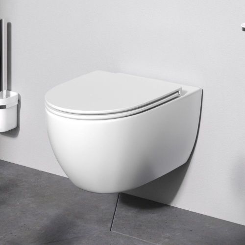 Чаша унитаза подвесная Am.Pm Awe C111700WH цвет белый без сиденья безободковая каскадный смыв