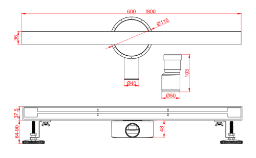 Душевой лоток AltroBagno Trave AltroBagnoTrave071217MB - фото 2