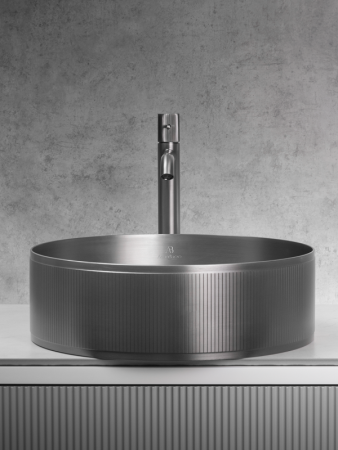 Раковина из нержавеющей стали AltroBagno Costoso AltroBagnoCostoso001006MtGr 40х40 накладная цвет оружейная сталь