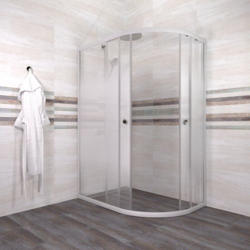 Душевой уголок Тритон Коралл-Лайт Щ0000068953 120х80 стекло с рисунком профиль белый без поддона - фото 4