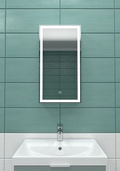 Зеркало-шкаф Art&Max TECHNO AM-Tec-350-650-1D-R-DS-F 40х70 подвесной цвет белый