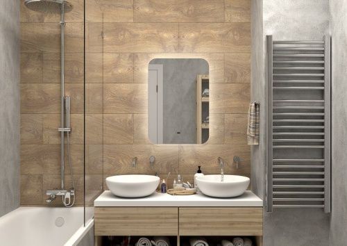 Зеркало с подсветкой Art&Max RAVENNA AM-Rav-500-700-DS-F 50х70 подвесное