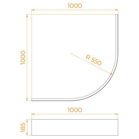 Экран фронтальный для поддона RGW 16230410-00