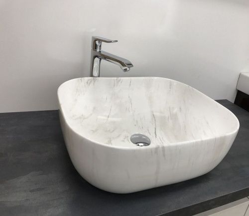 Раковина из сантехнического фаянса CeramaLux K397D9 50х40 накладная цвет белый без отверстий под смеситель - фото 4