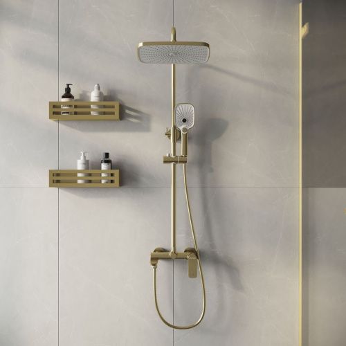 Душевая стойка Grossman Advans 500.K35.09.320 настенная цвет золото - фото 4