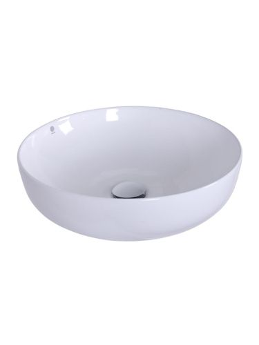 Раковина из сантехнического фарфора Orange B07-420W 40х40 накладная цвет белый - фото 4