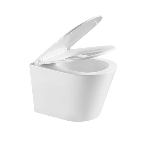 Унитаз подвесной Grossman Торнадо GR-4478MSQ белый с сиденьем микролифт безободковый смыв торнадо - фото 2