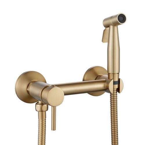 Гигиенический душ со смесителем Shevanik S107G золото - фото 2