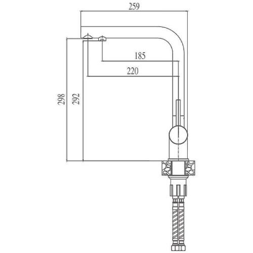 Смеситель для кухни Haiba HB70301 на мойку нержавеющая сталь - фото 2