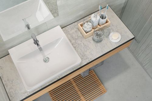 Раковина из сантехнического фарфора Santek Адриана WH501630 50х50 накладная цвет белый - фото 5