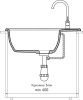 Кухонная мойка Granfest Vertex V-680L серый 70х50 цвет серый поверхность матовая