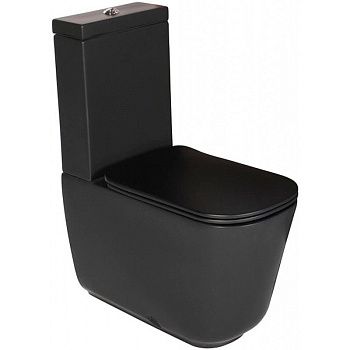 Чаша унитаза напольная Kerasan Tribeca 511731 цвет черный без бачка без сиденья душевой смыв
