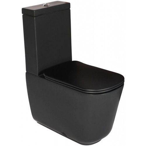 Чаша унитаза напольная Kerasan Tribeca 511731 цвет черный без бачка без сиденья душевой смыв