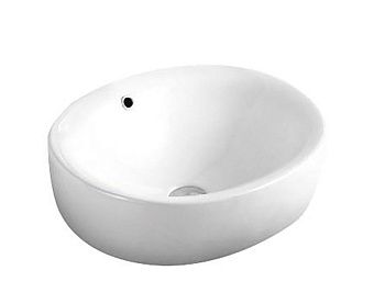 Раковина керамическая Art&Max AM5306-W 50х40 накладная цвет белый