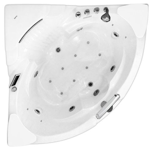 Ванна акриловая гидромассажная Gemy G9082 O 150х150 угловая четверть круга с каркасом - фото 3