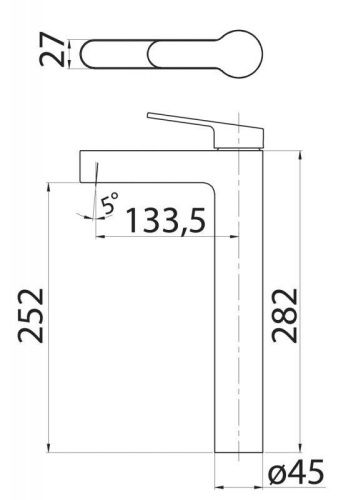 Смеситель для раковины BelBagno DELTA DEL-LMC-NERO на столешницу черный - фото 2