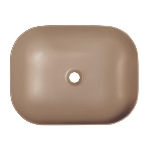 Раковина из сантехнического фаянса BelBagno BB1302-H316 50х40 накладная цвет бежевый без отверстий под смеситель - фото 2