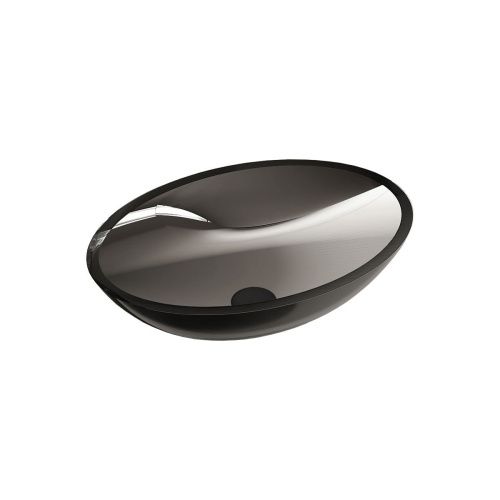 Раковина из полиэфирной смолы Vincea VBS-6T11B 50х40 накладная цвет черный без отверстий под смеситель - фото 3