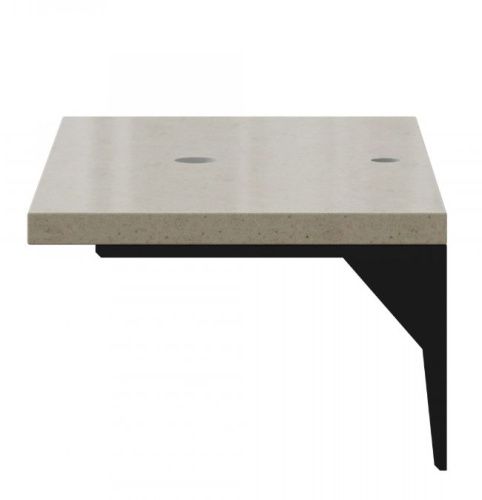 Столешница СанТа 900150 80х50 подвесная цвет серый - фото 2