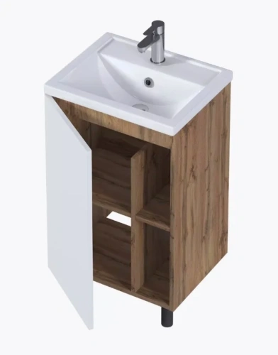 Тумба с раковиной 1MarKa Orlan Ц0000025882 50х40 напольная цвет белый - фото 2