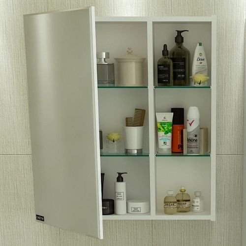 Зеркало-шкаф СанТа Дублин 123005 70х70 подвесной цвет белый - фото 2