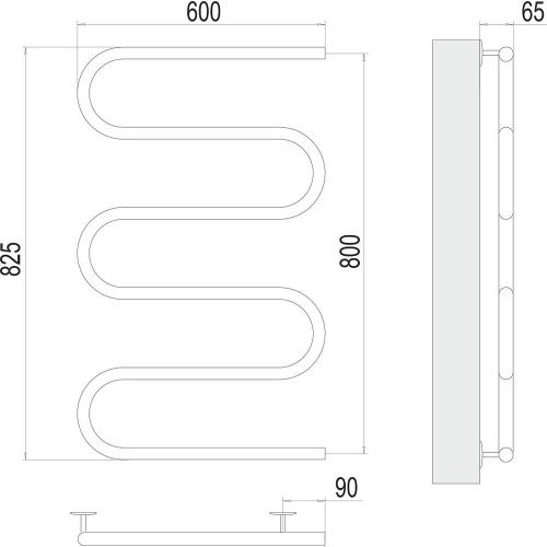Полотенцесушитель электрический Terminus 4620768883972 60х85 хром - фото 3
