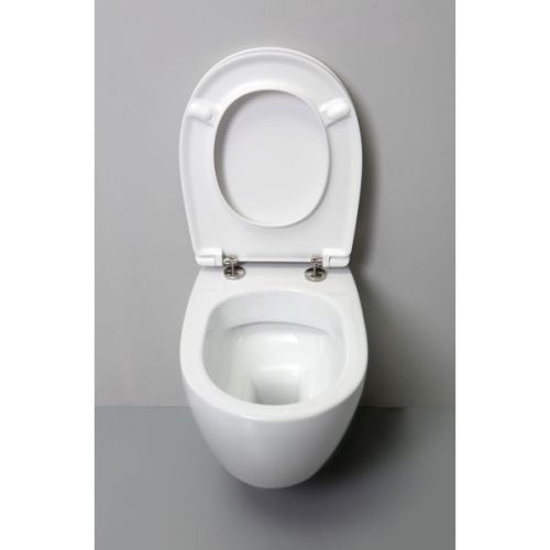 Чаша унитаза подвесная White Ceramic Basic W020305 цвет черный без сиденья безободковая - фото 3