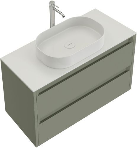 Тумба под раковину Allen Brau Fantasy 2.0 1.11001.CGM 2.0 80х50 подвесная цвет зеленый - фото 4