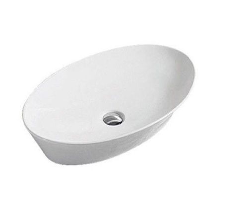 Раковина из сантехнического фаянса CeramaLux 9397 60х40 накладная цвет белый без отверстий под смеситель - фото 3