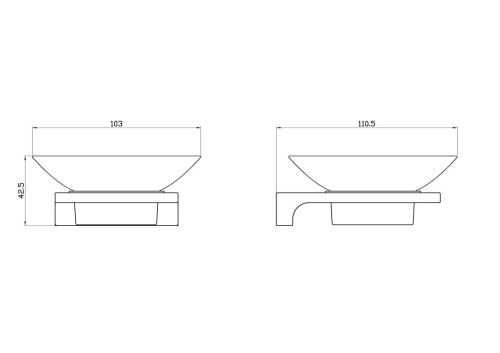 Мыльница с держателем Wonzon & Woghand ECLIPSE WW-9122-CR - фото 2