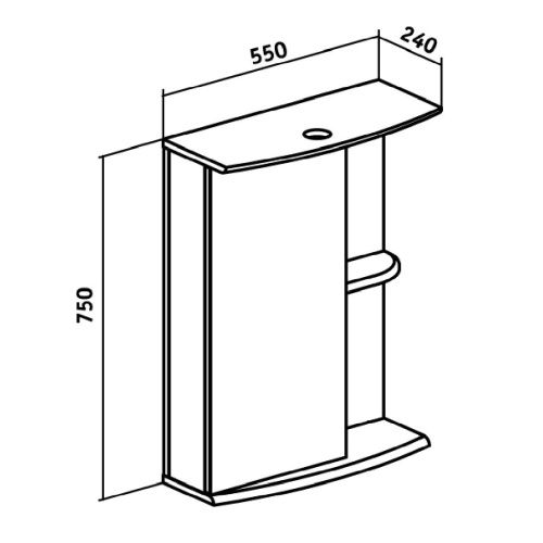 Зеркало-шкаф Runo Николь 00000000037 60х80 подвесной цвет белый - фото 3