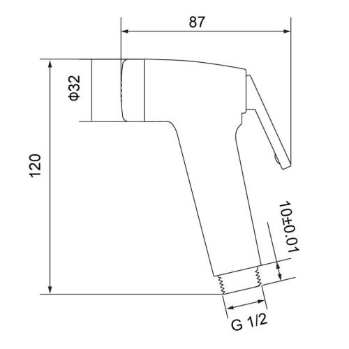 Гигиеническая лейка Timo SL-2053/03 цвет черный - фото 2