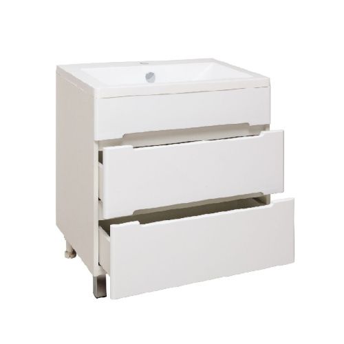 Тумба под раковину Runo Парма 00000001141 70х40 напольная цвет белый - фото 2