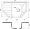 Кухонная мойка Granfest Corner C-800E серый 80х50 цвет серый поверхность матовая
