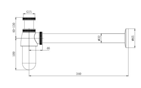 Сифон Aquatek AQ6011CR хром